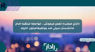 «تحدٍ صعب» لعمر مرموش.. مواجهة مرتقبة أمام مانشستر سيتي ضد وولفرهامبتون الليلة